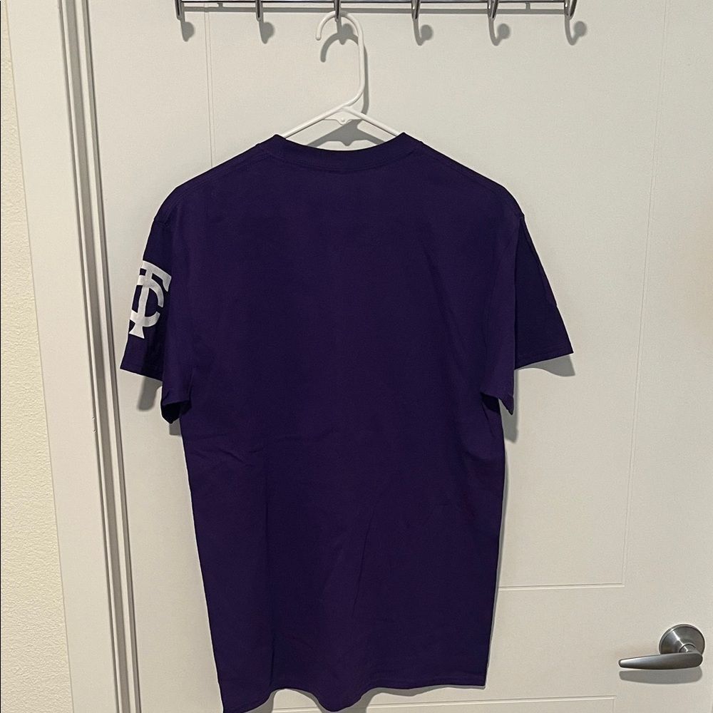 Prince Music Artist Purple White Minnesota Symbol Graphic Pullover T-Shirt - Picture 5 of 7